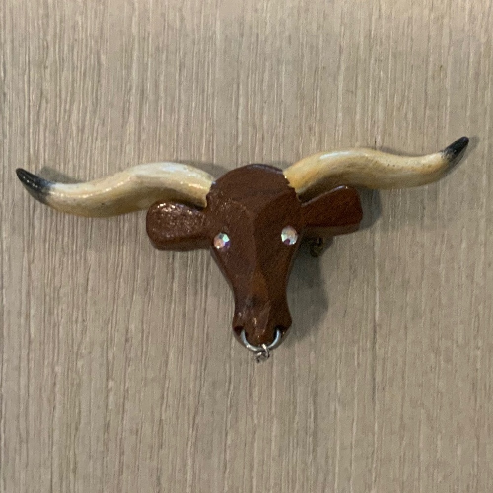 Vintage Bull Brooch